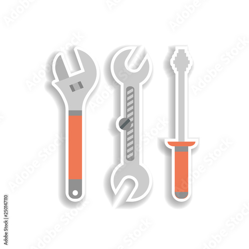 colored tools production sticker icon. Elements of Production in color icons. Simple icon for websites, web design, mobile app, info graphics