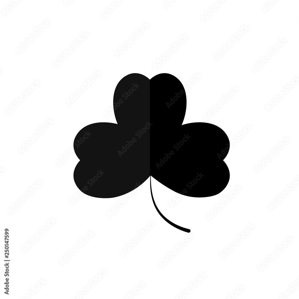 Clover icon, Patricks Day symbol, flat design template, three leaf, vector illustration Clover icon, Patricks Day symbol, flat design template, three leaf, vector illustration