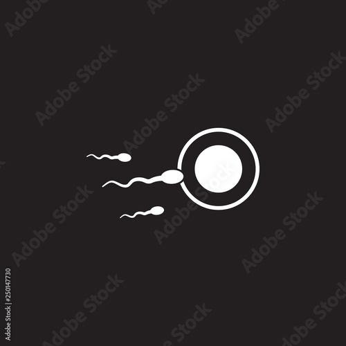 Sperm fertilizing egg cell icon. Simple element illustration. Sperm fertilizing egg cell symbol design from Pregnancy collection set. Can be used in web and mobile