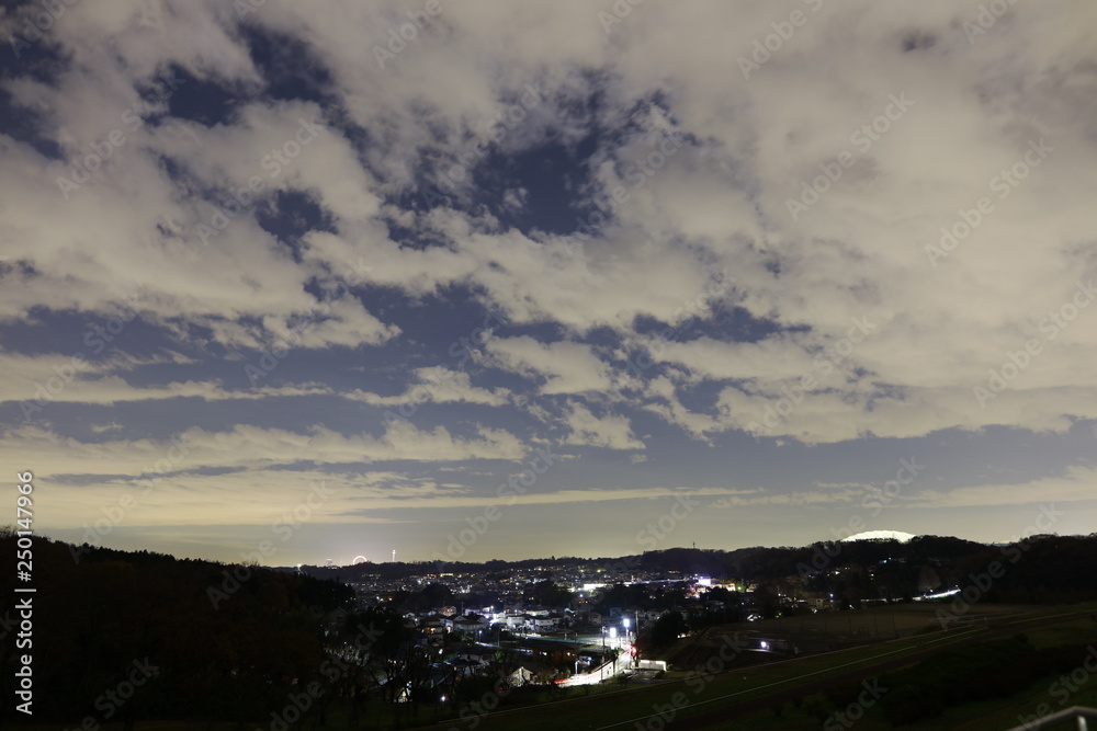 Fototapeta premium 夜空と雲