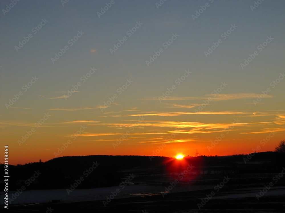 Sonnenuntergang Markt Schwaben Wittelsbacher Höhe (Wittach)