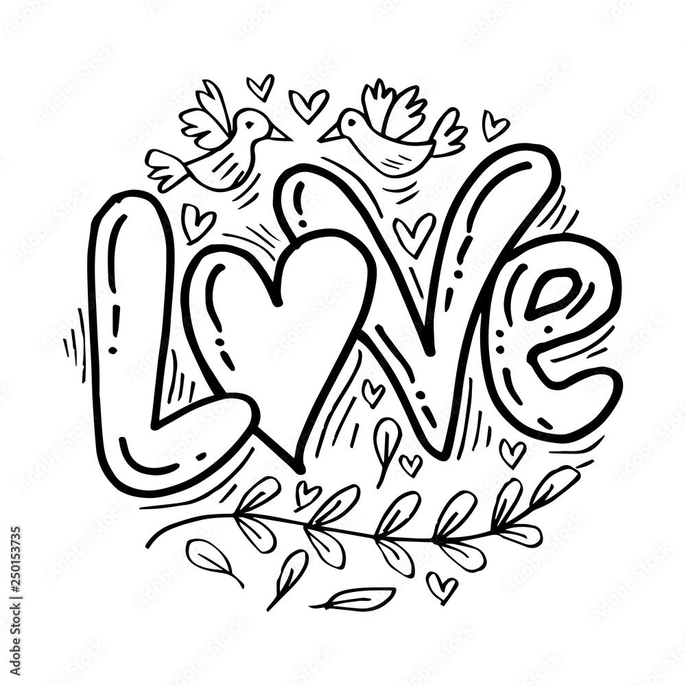 Love concept inspirational hand lettering motivation poster Love concept inspirational hand lettering motivation poster
