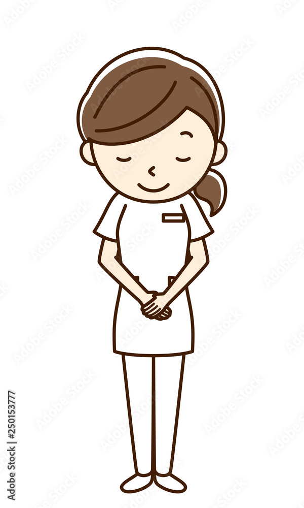 看護師　女性　お辞儀