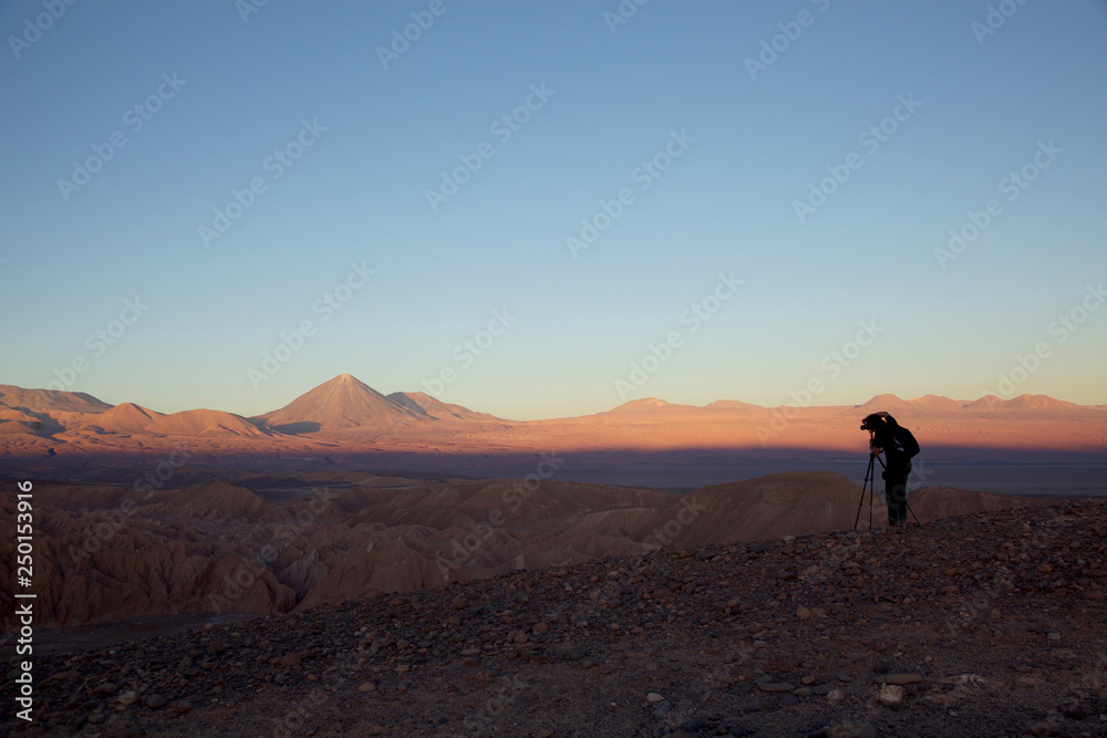 Photographer on mountain