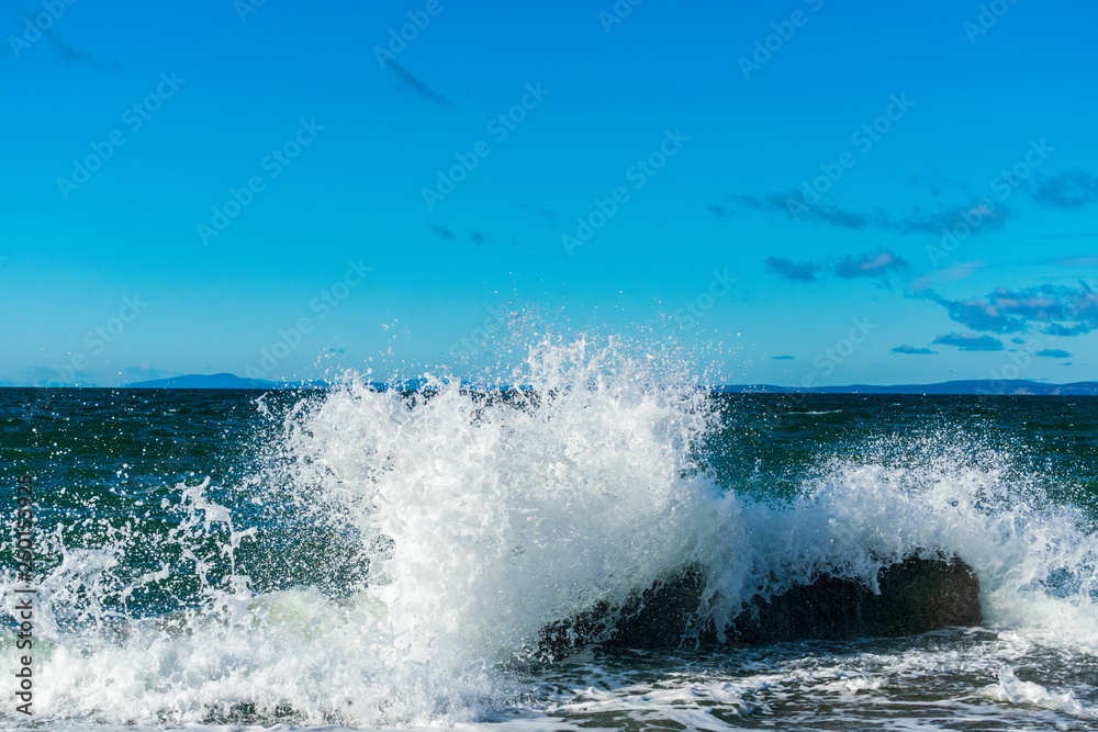 Waves Crashing on Beach | Whidbey Island, Washington