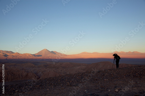 Photographer on mountain