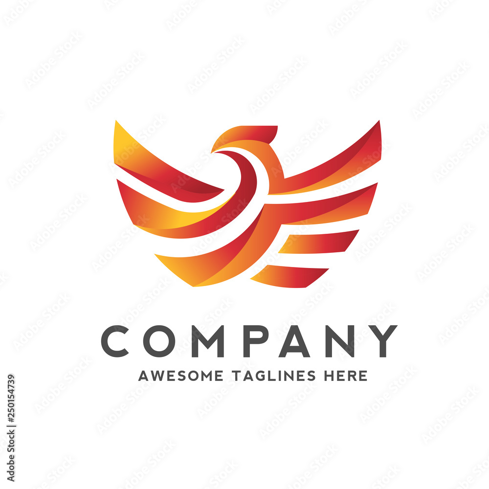 creative luxury phoenix bird logo concept vector creative luxury phoenix bird logo concept vector