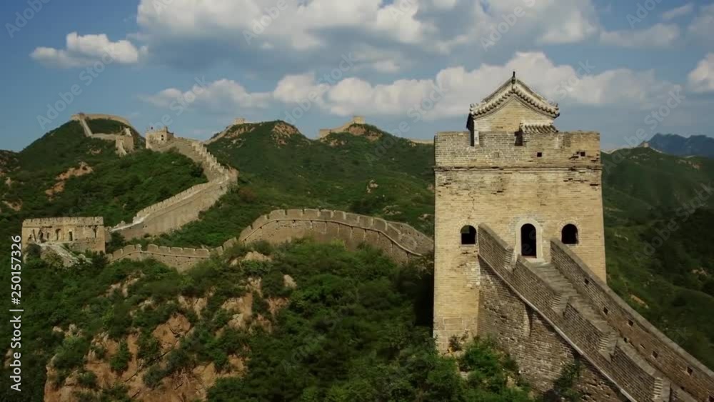 The Great Chinese Wall in the mountains The Great Chinese Wall in the mountains
