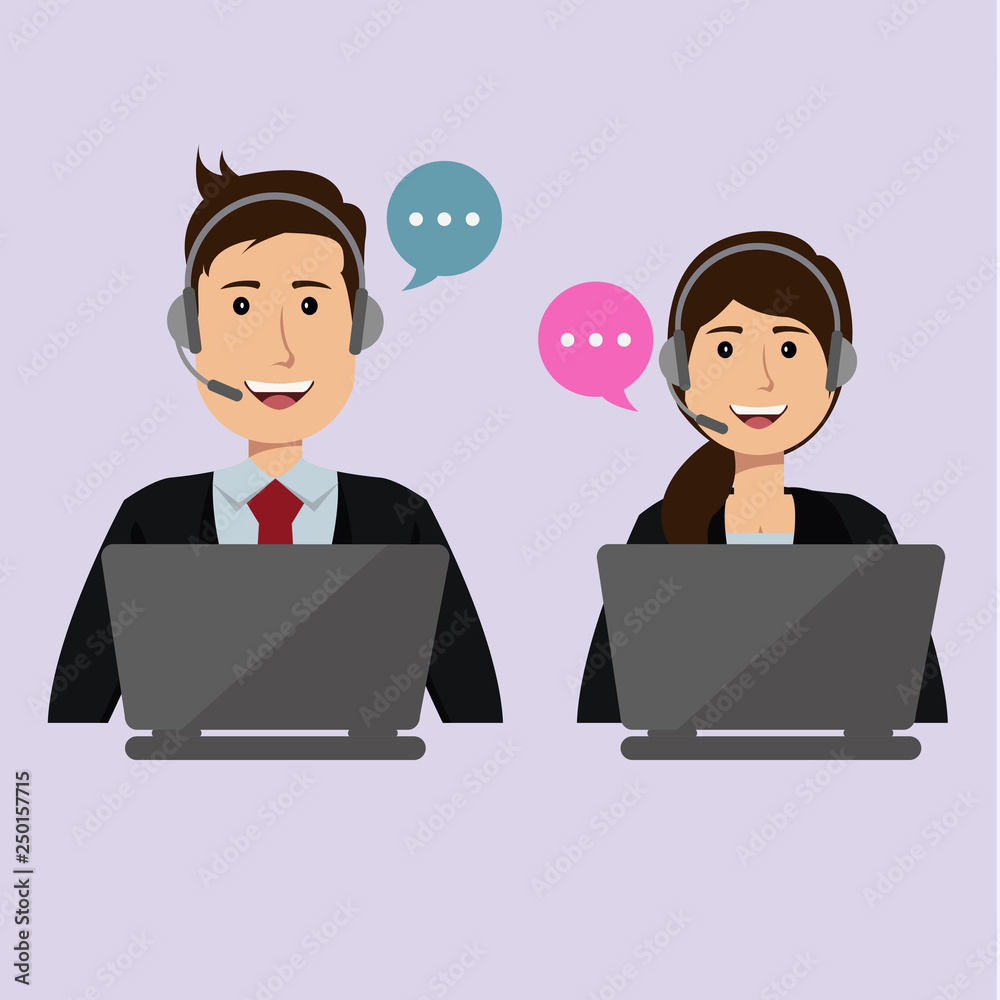 Call Center Male and Female Call Center Male and Female