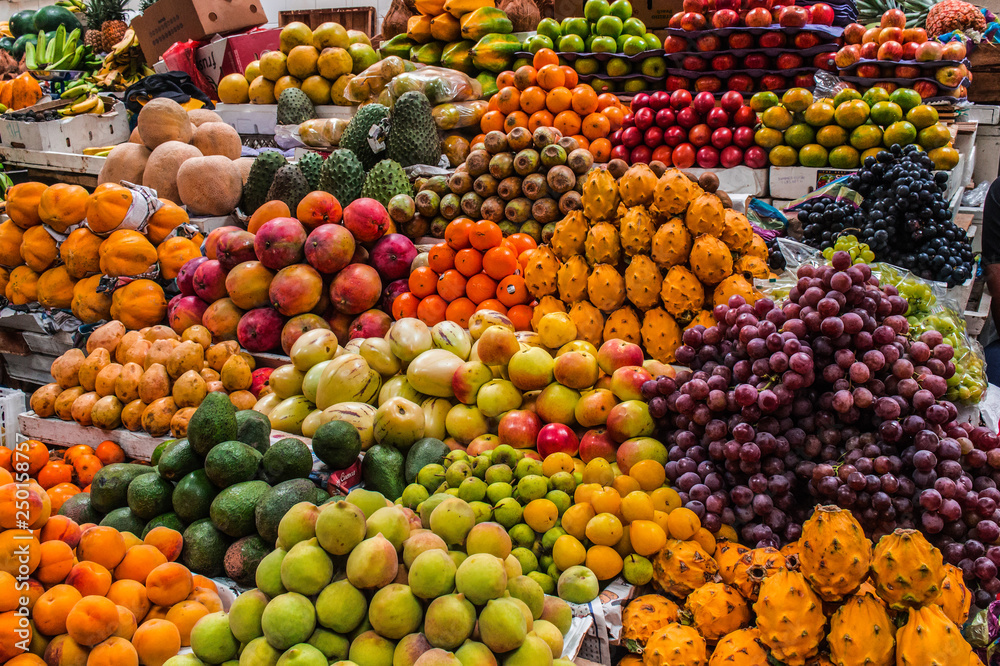 fruits displayed in a market