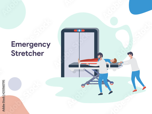 Emergency Stretcher illustration. Modern flat design style for website and mobile website.Vector illustration