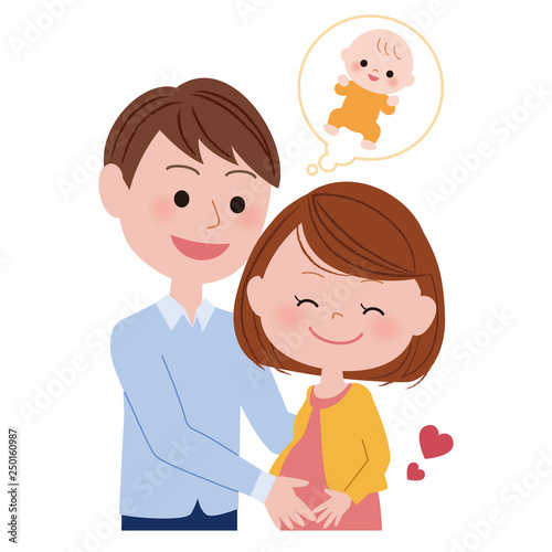 妊娠を喜ぶ夫婦