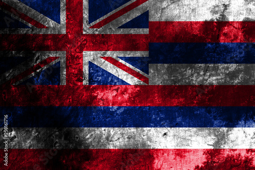 Hawaii state grunge flag, United States of America photo