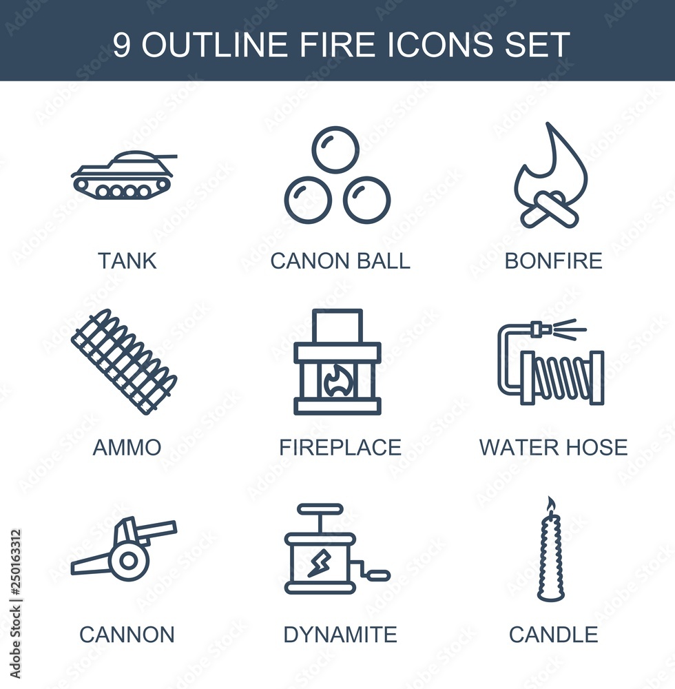 Fototapeta premium fire icons