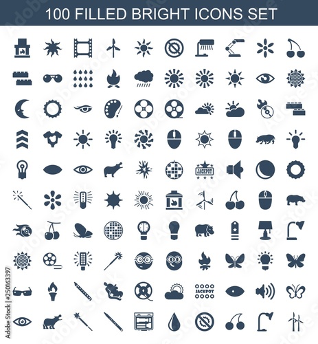 100 bright icons