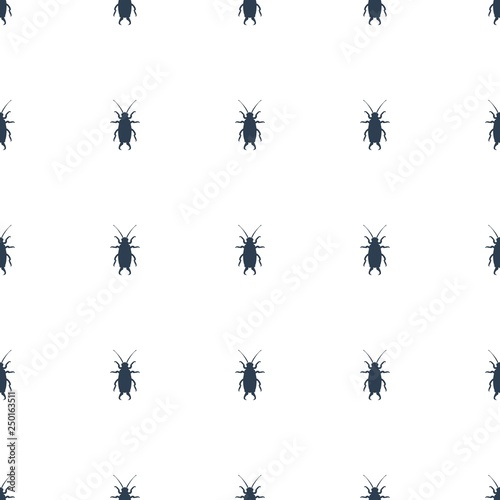 beetle icon pattern seamless white background