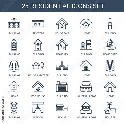 25 residential icons