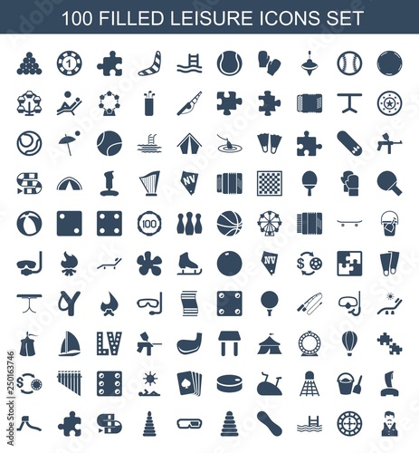100 leisure icons