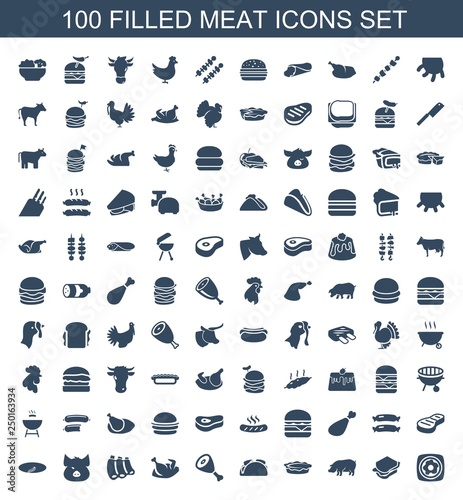 100 meat icons