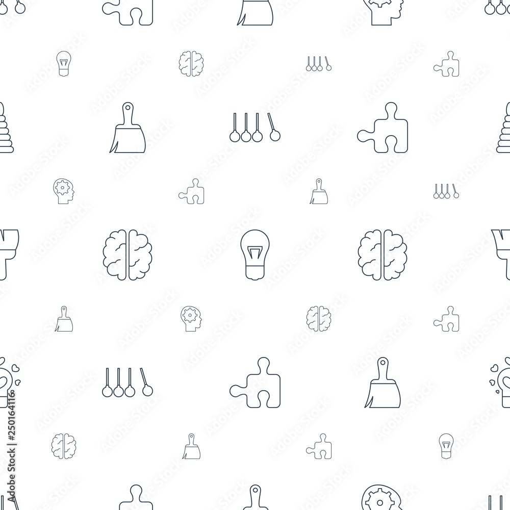 Fototapeta premium creativity icons pattern seamless white background