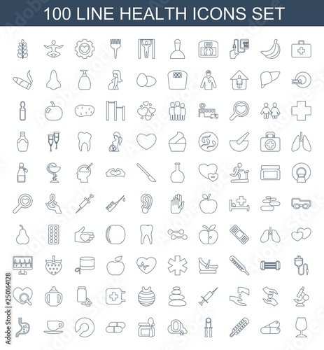 100 health icons