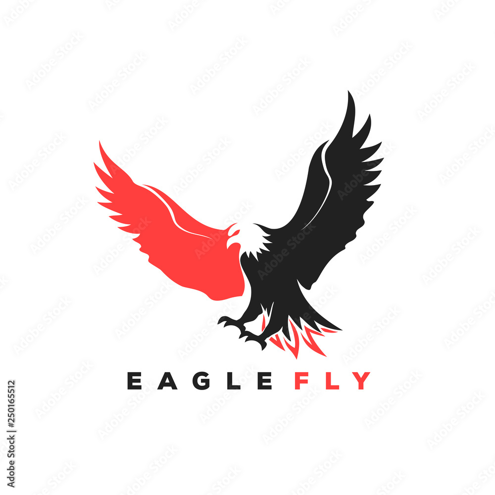 Fototapeta premium Flying Eagle Logo Designs Template