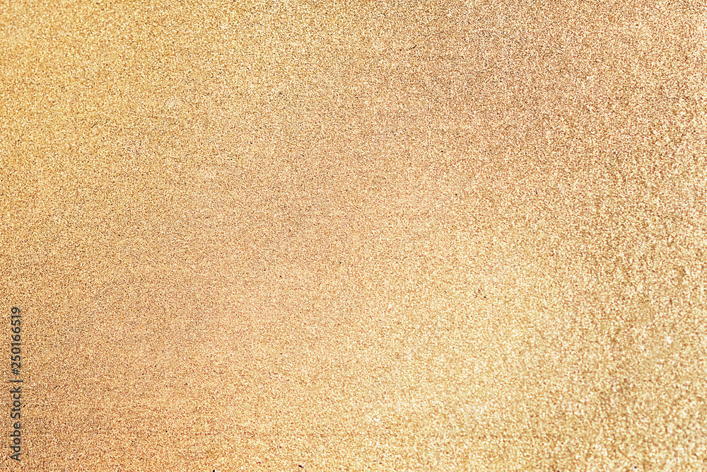 Close up of golden glitter textured background - obrazy, fototapety, plakaty 