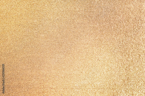 Fototapete Close up of golden glitter textured background