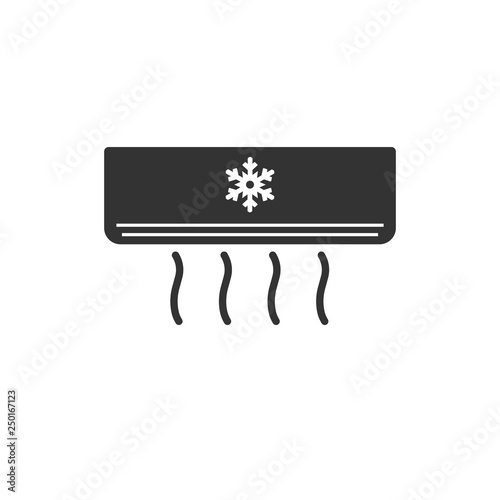 Split air conditioner icon. Vector illustration, flat design.