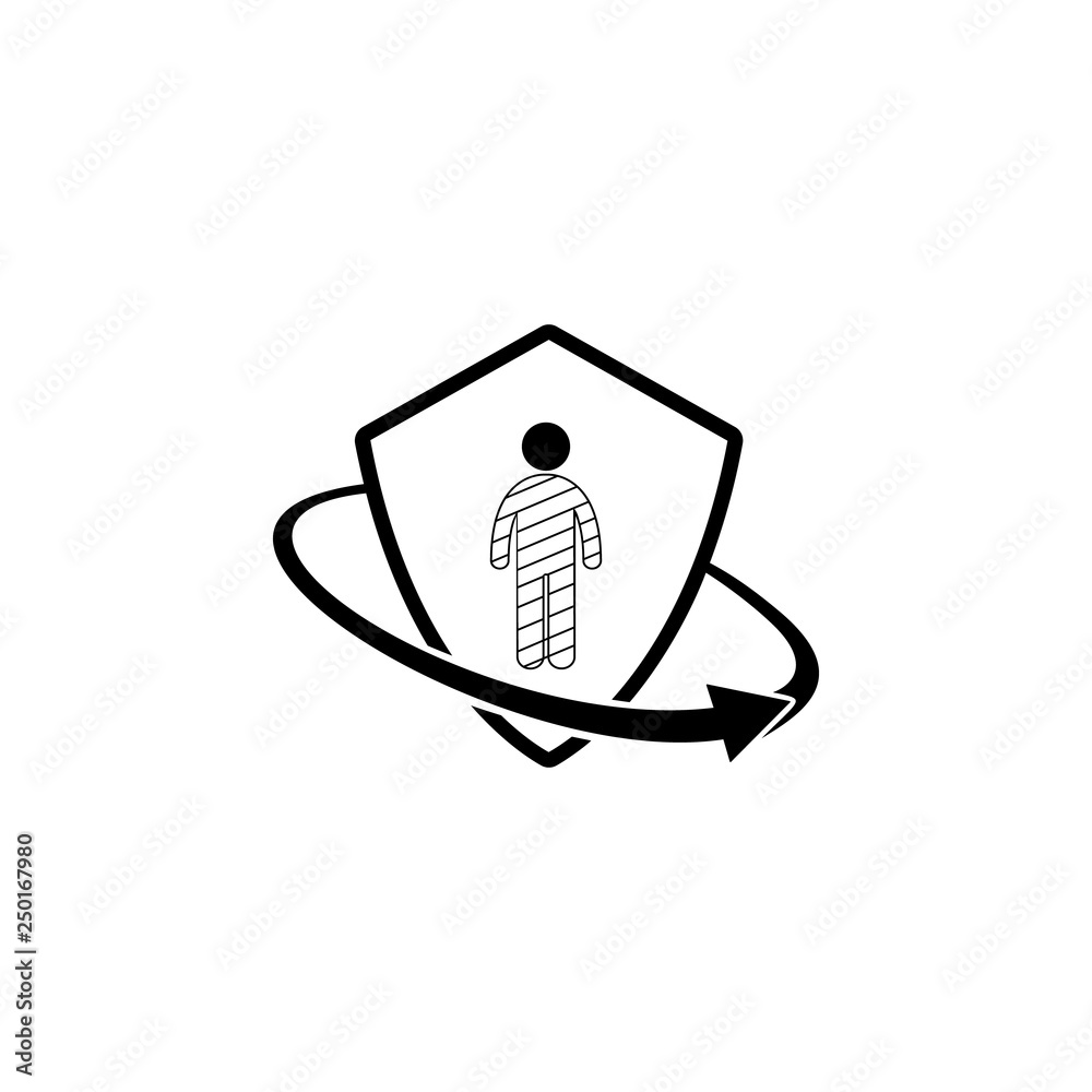 Human, burn injury insurance, health. Element of insurance in shield icon. Premium quality graphic design icon. Signs and symbols collection icon for websites, web design Human, burn injury insurance, health. Element of insurance in shield icon. Premium quality graphic design icon. Signs and symbols collection icon for websites, web design