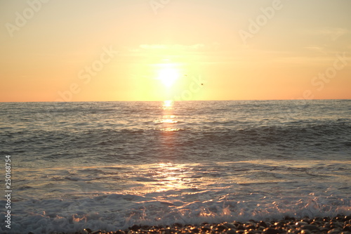 Photo of sunset in sea