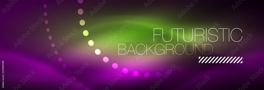 Glowing neon circle line dots, round line design, abstract style on black background. Neon abstract round circles Magic neon lights and glowing dots Glowing neon circle line dots, round line design, abstract style on black background. Neon abstract round circles Magic neon lights and glowing dots