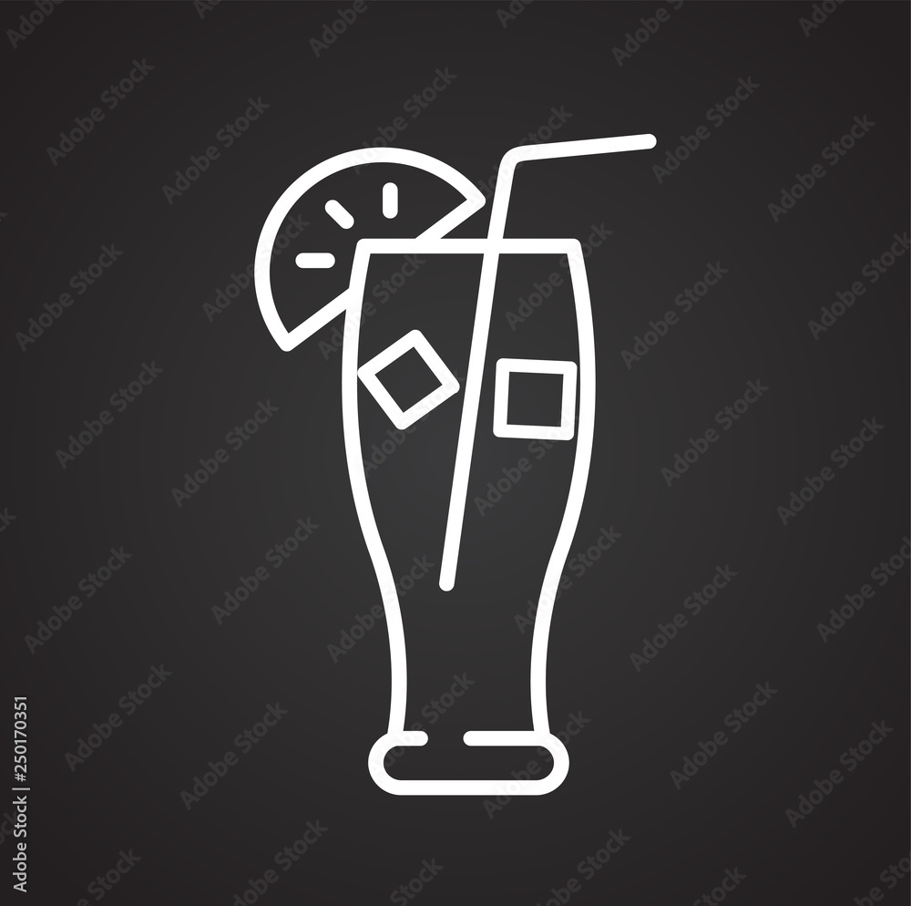 Fizzy drink icon on black background for graphic and web design, Modern simple vector sign. Internet concept. Trendy symbol for website design web button or mobile app Fizzy drink icon on black background for graphic and web design, Modern simple vector sign. Internet concept. Trendy symbol for website design web button or mobile app