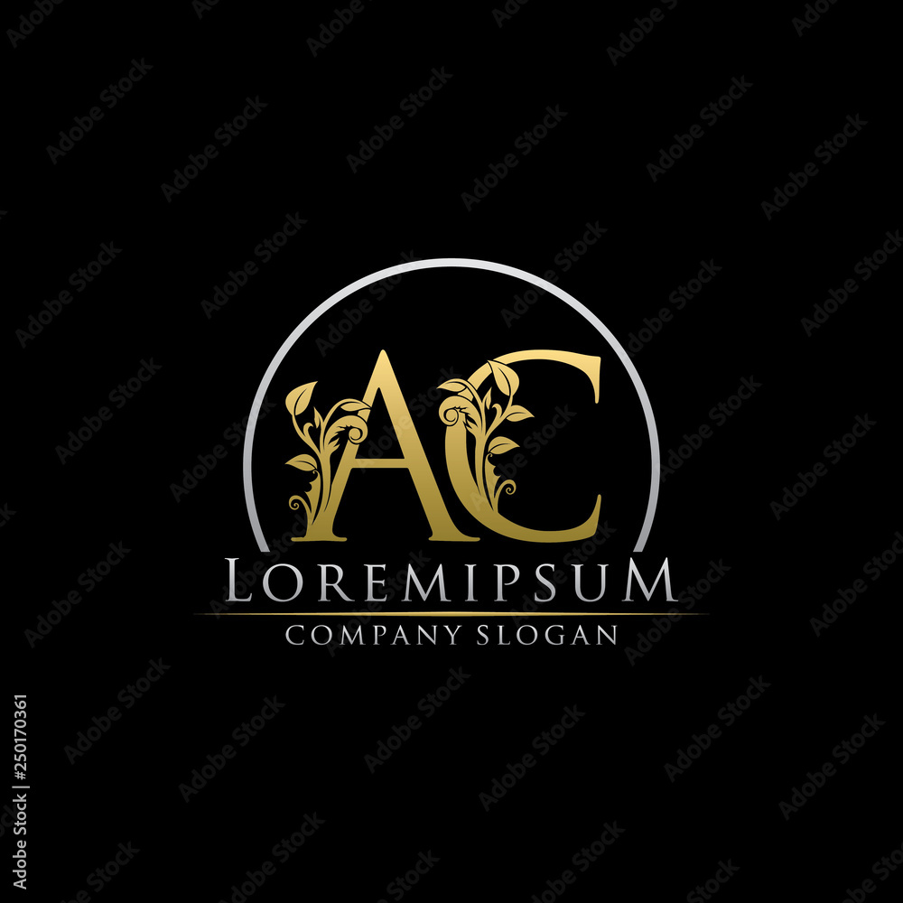 Luxury Gold AC Letter Logo