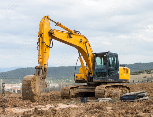 excavator at work