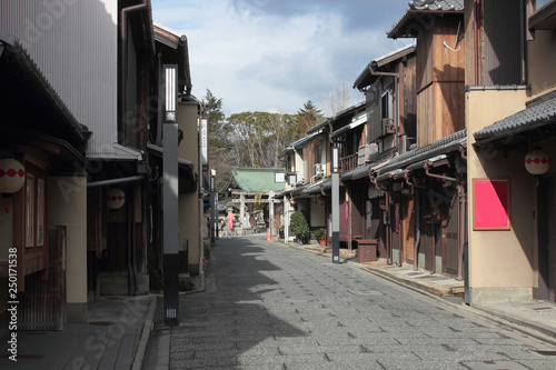 京都 上七軒の町並み