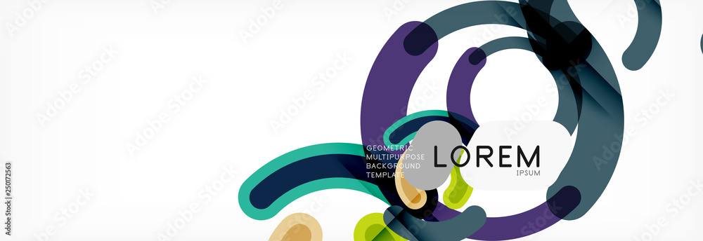 Vector outlined stroke circles composition Vector outlined stroke circles composition