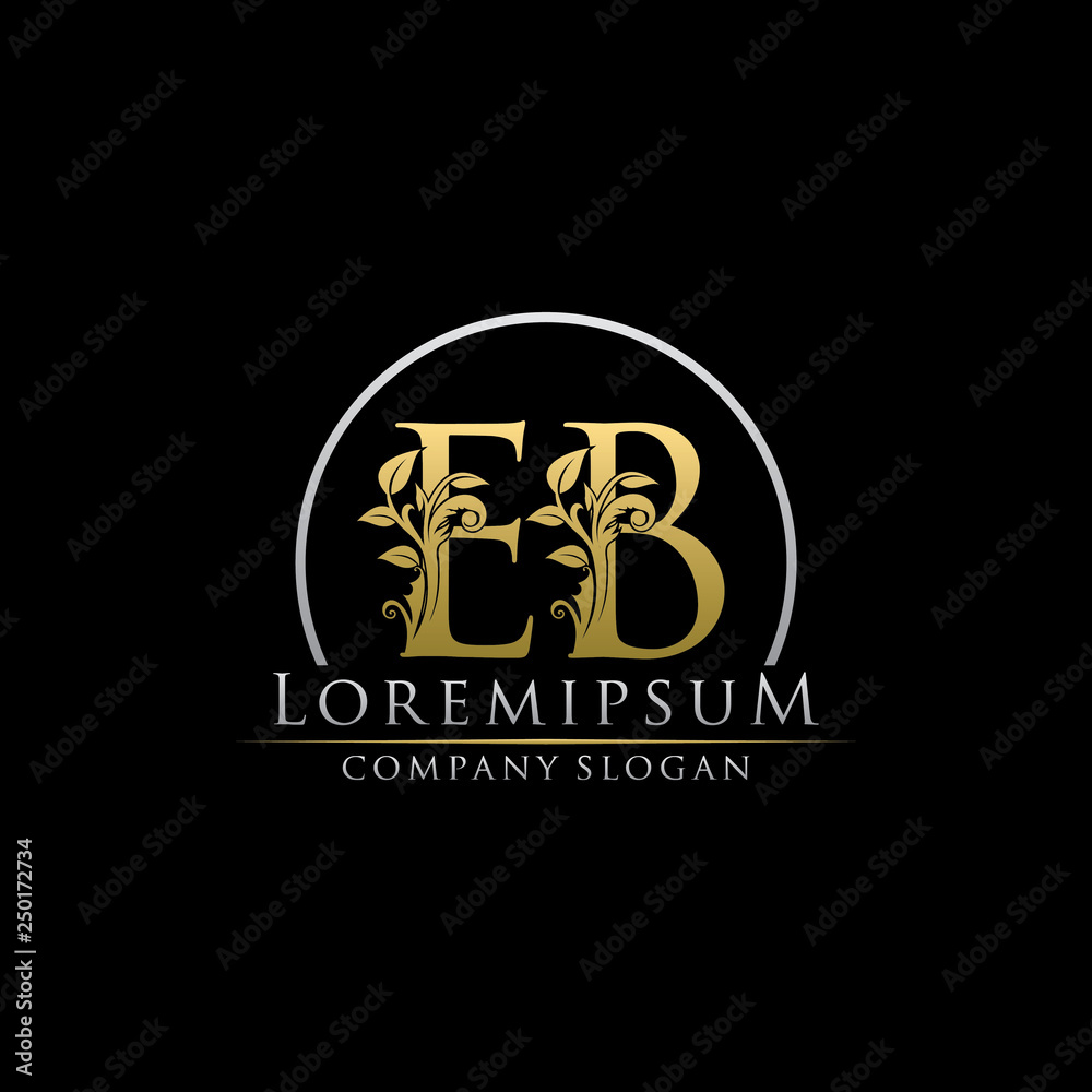 Luxury Gold EB Letter Logo