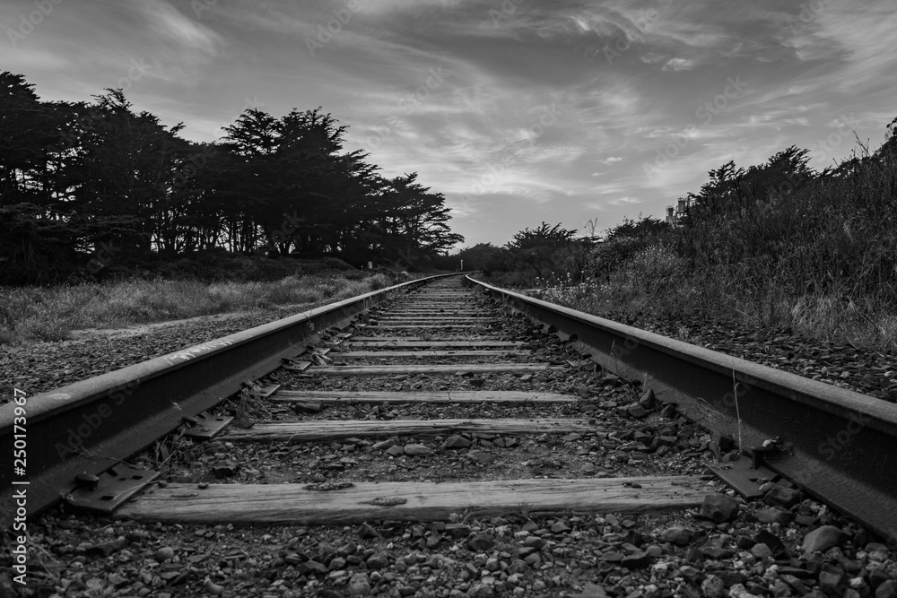 railway in the morning