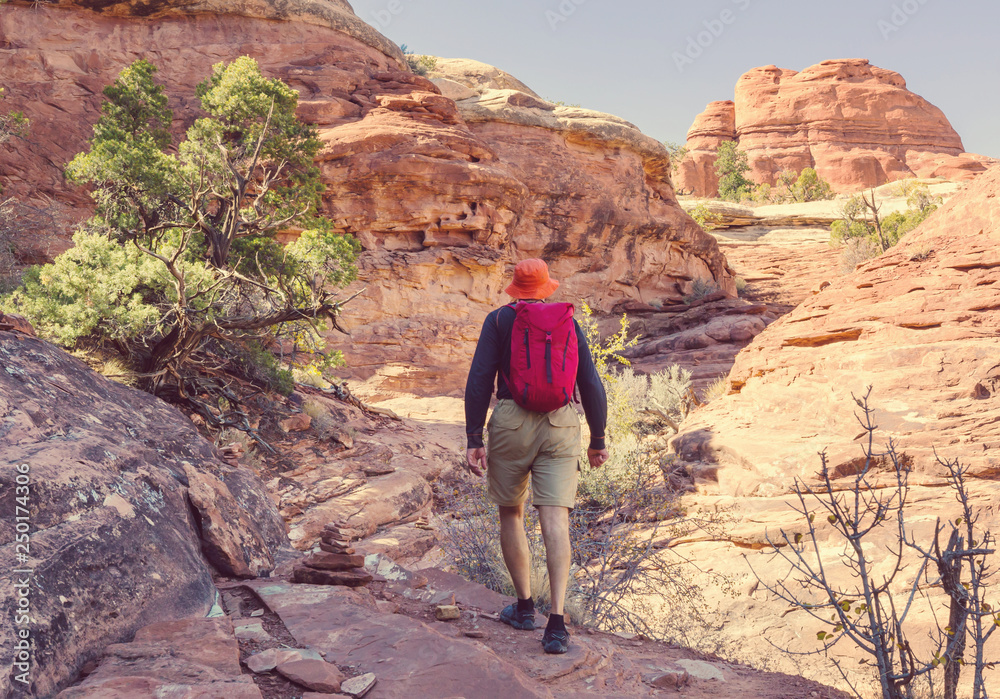 Naklejka premium Hike in Utah