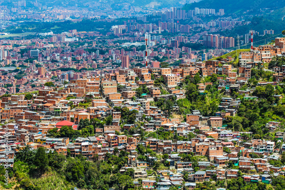 Aerial view of Latin American city