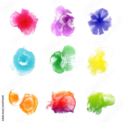 Abstract watercolor art hand paint on white background,Watercolor background