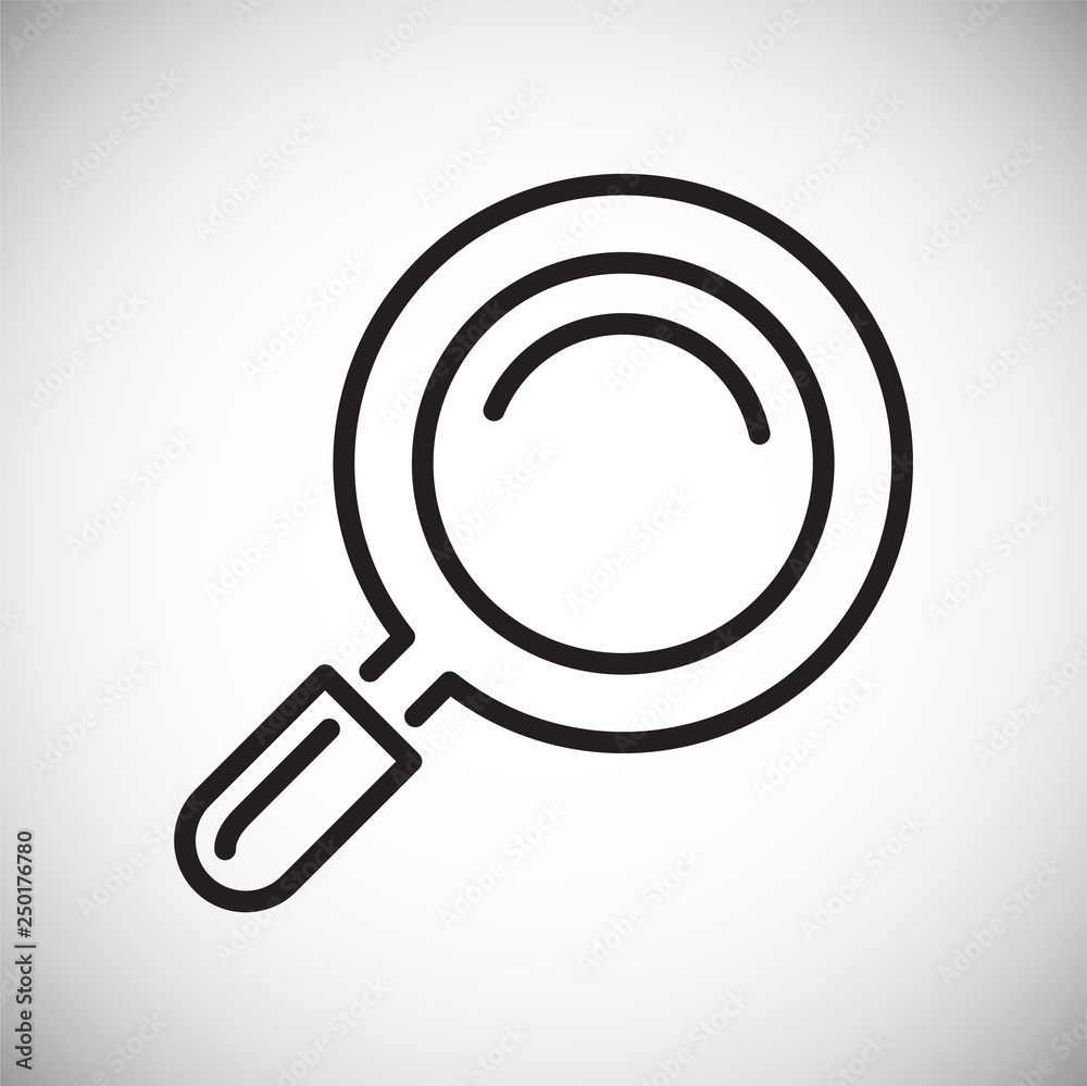 Loupe line icon on white background for graphic and web design, Modern simple vector sign. Internet concept. Trendy symbol for website design web button or mobile app Loupe line icon on white background for graphic and web design, Modern simple vector sign. Internet concept. Trendy symbol for website design web button or mobile app