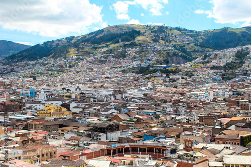 View of city in the mountains