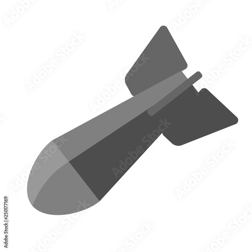 Aviation Bomb icon flat style isolated for design. Vector illustration