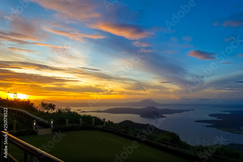 Taal Volcano Sunset From Vacation Balcony - Tagaytay, Philippines