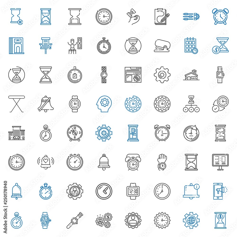 Obraz premium clock icons set