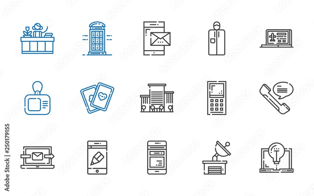 telephone icons set telephone icons set
