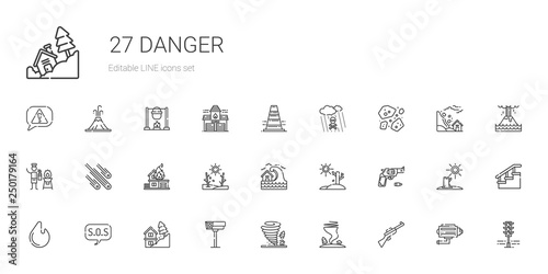 danger icons set