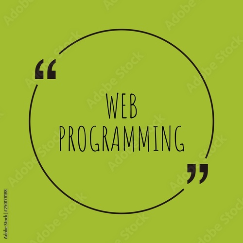 Web programming word concept